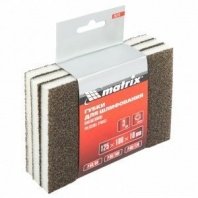 Губка абразивная шлифовальная 125х100х10мм, P60/80, Р60/100, Р80/120, 3 шт., мягкая Matrix