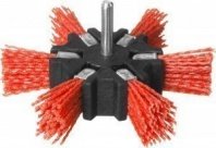 Щетка нейлоновая для дрели 100мм, дисковая со шпилькой проволока, Профессионал (35163-100) ЗУБР