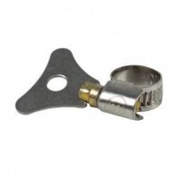 Хомут-бабочка 8-12мм, 2шт, металлический ключ, нерж. сталь Политех