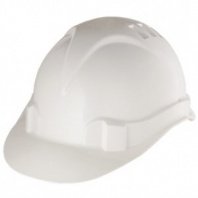 Каска защитная (белая) из ударопрочной пластмассы, модель Европа (К-01), Россия// Сибртех