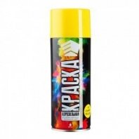 Эмаль ярко-желтая полуглянцевая 400мл акриловая, ЕРМАК