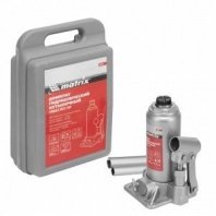 Домкрат гидравлический бутылочный 3 т, h подъема 178-343мм, в пласт. кейсе// Matrix