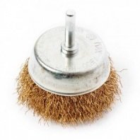 Щетка для дрели 75мм, чашка пушистая со шпилькой REDVERG (830031)
