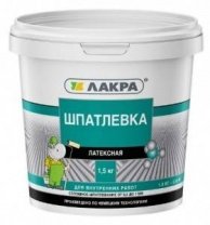 Шпатлевка латексная 16кг, для внутренних работ Россия Лакра
