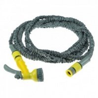 Шланг полив. растягивающийся 15м 1/2 тканевая оплетка с пистолетом-разбыр и коннектором