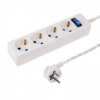 Фильтр сетевой PROconnect STANDARD 4 гнезда, 5 м, 3х0.75 мм², с/з, белый