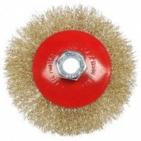 Щетка металл. для УШМ 100мм/М14 тарелка пушистая, гайка Bartex
