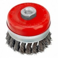 Щетка чашка УШМ 80мм крученая М14, Heavy Duty, 0,5мм Matrix