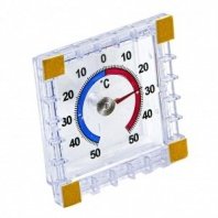 Термометр оконный наружный, биметаллический, ТББ, от -50°C до +50°C, 70x75мм